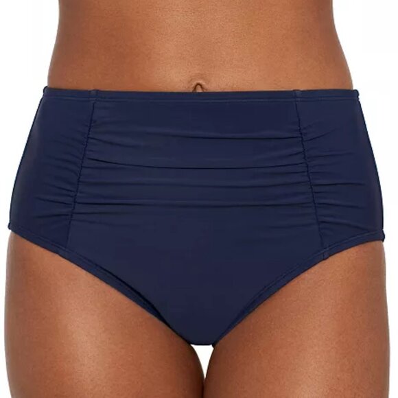 Draper James RSVP V-Neck Scallop Tankini Set Navy Blue S - Picture 7 of 13